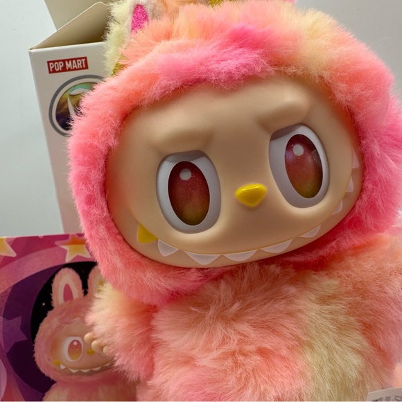 Pop Mart Authentic Labubu Pink Yellow Loyalty Big into Energy open box - Picture 1 of 6